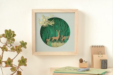 Cadre vitrine « Dans les bois »  