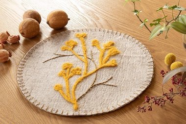 Dessous de plat en laine cardée  