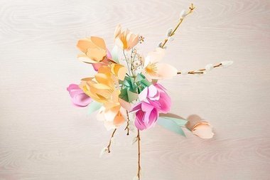 Bouquet de tulipes en papier 