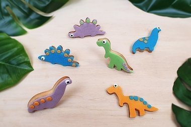 Biscuits sablés dinosaures en pâte à sucre 