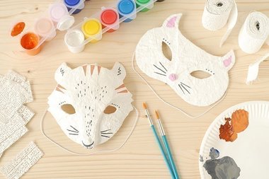 Tuto masque en plâtre animaux​
