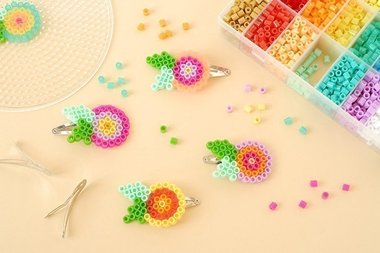 Tuto barrette fleur en perles à repasser