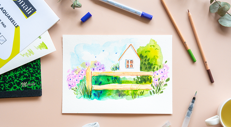/content/dam/cultura-one/les-tutos/2025/printemps-de-l'aquarelle---ba/tuto-3-monali/TUTO_CMS_Tuto paysage avec feutre et crayon aquarelle.png