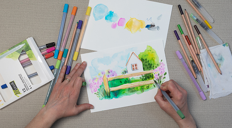 Bluey Coffret Coloriage 52 Pièces – Feutres Aquarelle, Crayons, Palette, Voyage, Licence Officielle